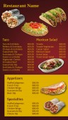 Fastidious Mexican Menu (Red)