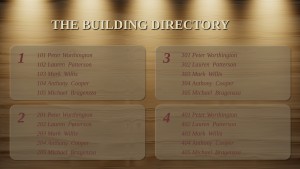 Opulent Directory Sign (Wood)