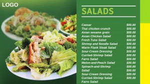 Cardinal Salad Menu (Green)