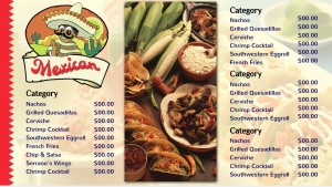 Radiant Mexican Menu (Red)